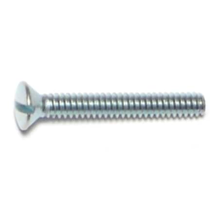 Midwest Fastener #6-32 x 1 in Slotted Oval Machine Screw, Chrome Plated Steel, 20 PK 68574